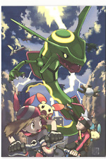 2014 Pokemon Center Ken Sugimori Art Collection Postcard Rayquaza Plusle 05 picture