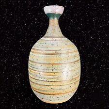 Primitive Style Art Pottery Vase Hand Made 1970s Vintage Pottery Vase Signed picture