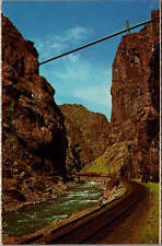 Canon City Colorado Royal Gorge Suspension Bridge Vintage Postcard picture