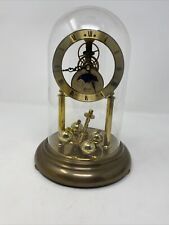 VINTAGE HERMLE SKELETON CLOCK - GLASS DOME - For Parts picture