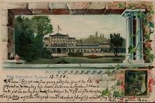 1904 Germany Bad Nauheim Postcard - Color Printing - House, Coat of Arms picture