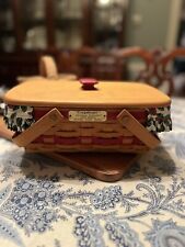 Longaberger Basket 1996 Christmas Collection Holiday Cheer Basket with Lid&Liner picture