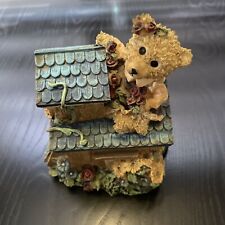 Vintage Boyd's Bear Figurine Bank Play House 6.5”t X 5”w With Stop In Bottom picture