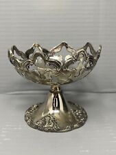 Godinger Silver Art Company Candy Dish Metalware Silver Plated Open Cut Out Vtg picture