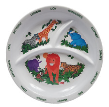 Vtg Anacapa Animal Child's Divided Dinner Plate Melamine Ware 1987 picture
