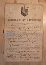 Juan Gualberto Gomez Lacret Morlot Signed Spam Am War Document AUTOGRAPHED 1898 picture