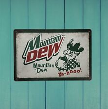 Mountain Dew Vintage Style Tin Metal Bar Sign Poster Man Cave Collectible New picture