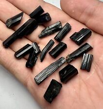 141 Carats Well Terminated Black Tourmaline Huge Crystals Rough Lot From @AFG picture