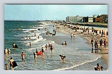 Virginia Beach VA-Virginia, Thousands Of Vacationers, Vintage c1970 Postcard picture