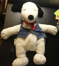Plush Snoopy Backpack Stuffed Animal 90s Peanuts Vtg picture