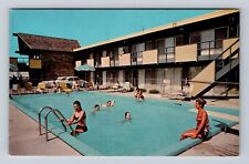 Peoria IL-Illinois, Poolside Clayton House Motel, Advertising Vintage Postcard picture