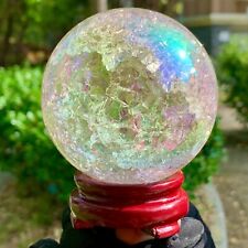 1.43LB  Natural Titanium Rainbow Quartz sphere Crystal ball Healing picture
