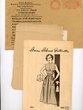 1940s-50s Vintage Sewing Pattern Blouse and Skirt Size 12 CUT Anne Adams 4681 picture