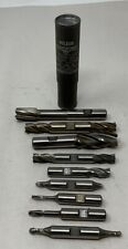 Machinist End Mills Flutes, lot of 10, Weldon Assorted Sizes picture