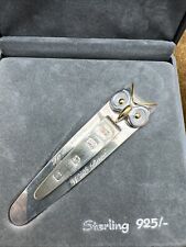 Sterling Silver Owl Bookmark To Mother With Love Hallmarked Boxed picture
