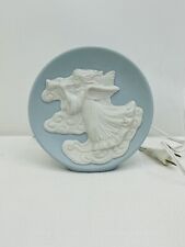 Herald Angel Tabletop 7” Night Light Blue & White Wedgwood RARE picture