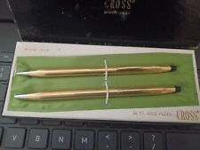 Vintage 12k Gold Filled Cross Ballpoint Pen Made In USA With Box picture