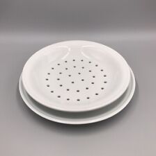 Apilco France White Porcelain Berry Fruit Colander Strainer with Underplate picture