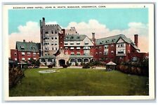 c1920's Pickwick Arms Hotel Front View Lawn Garden Greenwich Conn. CT Postcard picture