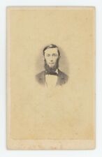 Antique CDV Circa 1860s Handsome Young Man With Impressive Shenandoah Chin Beard picture