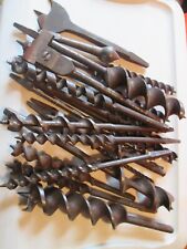 Vintage Auger Bits Hand Brace Drill Wood Bits Lot Of 22 VERY OLD TOOLS ANTIQUE picture