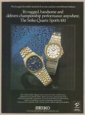 The Seiko Quartz Sports 100 - 1981 Vintage Print Advertisement picture