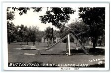 c1940's Butterfield Camp Shafer Lake Monon Indiana IN RPPC Photo Postcard picture