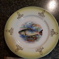 vintage decorative plates fish picture