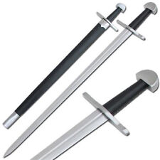Raiding Long Sword - Medieval Viking Style Steel Sword w/ Leather Handle picture