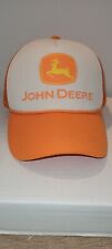 Vintage John Deere Products Hat Mesh  Foam Back Snap Adjust Orange. picture