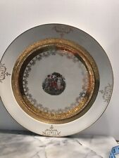 Vintage Homer Laughlin Eggshell Nautilus 22 Karat Gol Decorative Plate 14” picture