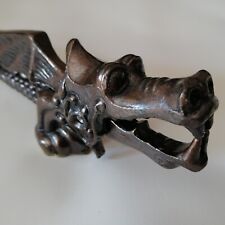 Vintage metallic nutcracker in the shape of a dragon USSR In original packaging picture