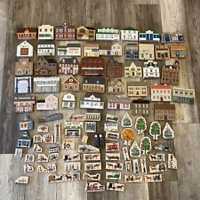 Lot Of 100 Rare Vintage The Cats Meow Village Wood Shelf Sitter 80s 90s picture
