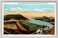 Adirondacks NY-New York, Sacandaga Reservoir Dam, c1944 Antique Vintage Postcard picture