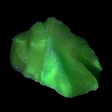 Jadeite Lime Green Art Glass Cullet Glowing Swirled Manganese Glass #4GL97 picture