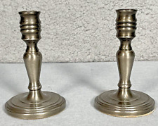 Baldwin Brushed Nickel Candlesticks - 5 Inch picture
