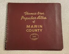 Vintage 1956 Edition Marin County Thomas Bros Popular Street Atlas (Rare) picture