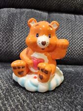 Vintage Care Bears Tenderheart on Cloud Bear Coin Piggy Bank Ceramic TCFC picture