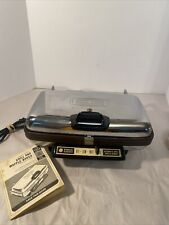 Vintage 1960s General Electric GE Automatic Grill Waffle Baker A8G44T Chrome  picture