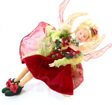 Winward Holidays Christmas Winged Sitting Pixie Fairy Elf Decoration Wreath 13