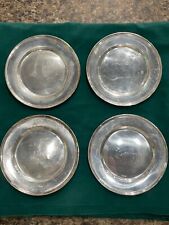 SET OF 4- MARKED WALLACE STERLING-#2988 SILVER PLATES-6'' DIAMETER WEIGHING 310g picture