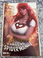 AMAZING SPIDER-MAN #27 ARIEL DIAZ SIGNED MARY JANE WATSON VARIANT COVER 2024 picture