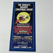 1998 Radio City Christmas The Rockettes Theater Show Brochure Souvenir Branson picture