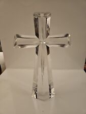 Lead Crystal Cross 24% Bohemian Made in Czech Republic Teleflora 7.5 inches picture