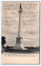 1908 Monument of First Vermont Brigade Gettysburg Pennsylvania PA Postcard picture
