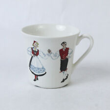 Figgjo Flint Norway Hardanger Folk Dancers Small Coffee Tea Cup Mug picture