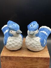 Vtg Porcelain Bisque Blue Bird Salt & Pepper Shakers Designed By Albert E Price picture