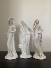 Lot 3 Beautiful Women by Price Products Figurine Muted Baby Pink Vintage Collect picture