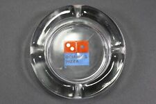 Vintage Domino's Pizza Ashtray Clear Glass Thick Wall picture