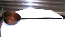 Copper Pot w long Handled Fireplace Fire Stove Iron Handle French? 34